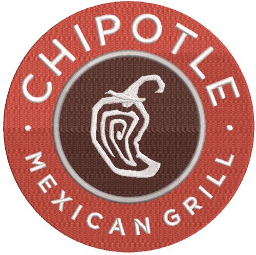 Chipotle logo embroidery design
