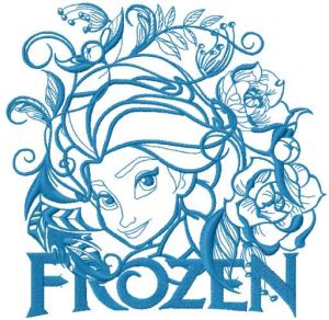 Elsa Frozen embroidery design