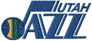 Utah Jazz logo machine embroidery design