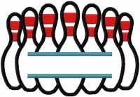 Ball skittle split embroidery design