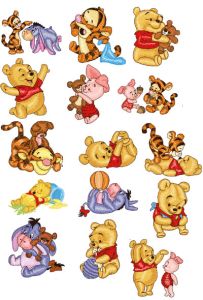 Baby Pooh Pack embroidery design