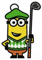 Golfing Minion 2 embroidery design