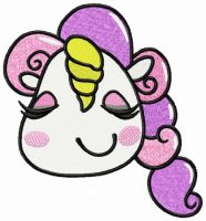 Dreaming unicorn embroidery design