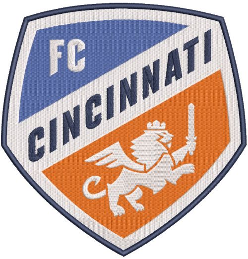 Football Club Cincinnati logo embroidery design