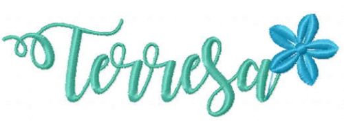 Terresa name free embroidery design