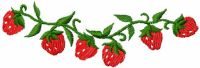 Strawberry border embroidery design