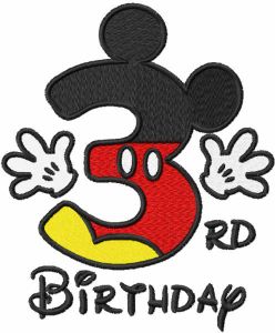 Third birthday Mickey