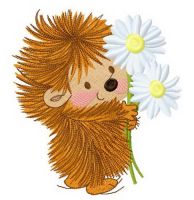 Hedgehog's bouquet 3 embroidery design