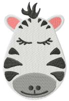 Zebra muzzle free embroidery design