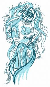 Fancy girl 3 embroidery design