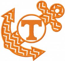 Tennessee vols anchor monogram