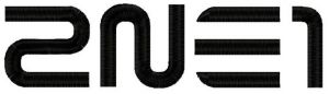 2NE1 logo embroidery design