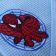 White embroidered kitchen towel with Spider-Man 