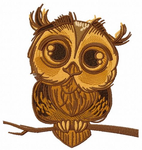 Cute owl 3 machine embroidery design