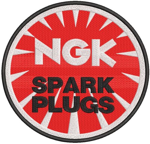 NGK Spark plugs logo embroidery design