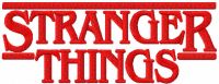Stranger things movie logo embroidery design