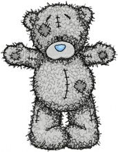 Teddy Bear Hello friend embroidery design