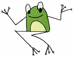 funny frog free embroidery design 5