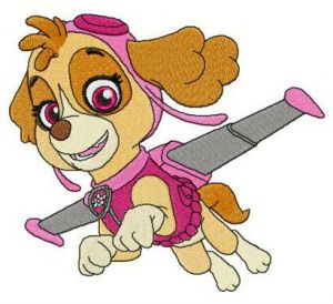 Aviator Skye embroidery design