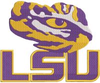 LSU Tigers Alternate logo 2014 embroidery design