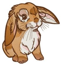 Lop-eared bunny 4 embroidery design