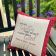 Cushion with romantic quote machine embroidery design