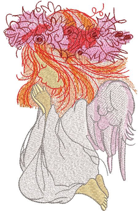 Talking with God machine embroidery design