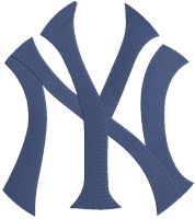 New York Yankees classic logo embroidery design