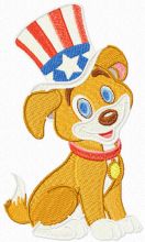 Happy dog embroidery design
