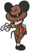 Mickey the Gentleman embroidery design