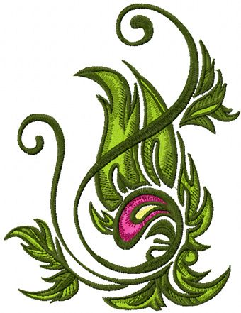 Wild Swirl Flower machine embroidery design