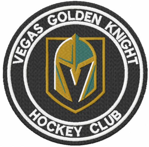 Vegas golden knight hockey club logo embroidery design