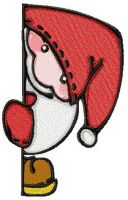 Santa smiling embroidery design