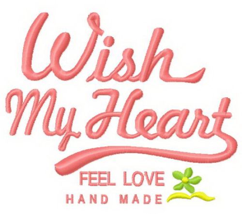 Wish my heart feel love machine embroidery design