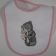 Cute blue nose bear embroidered on baby bib
