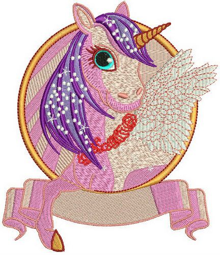 Unicorn 2 machine embroidery design
