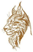 Maine coon cat embroidery design