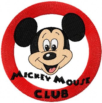 Mickey Mouse Club Logo machine embroidery design