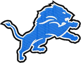 Detroit Lions logo machine embroidery design