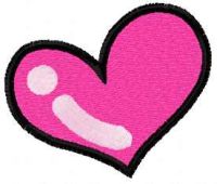 Pink heart free embroidery design 2