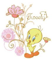 Tweety spring mood embroidery design