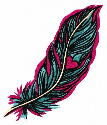 Feather 37 machine embroidery design