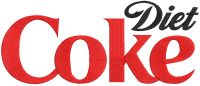 Diet Cola logo embroidery design