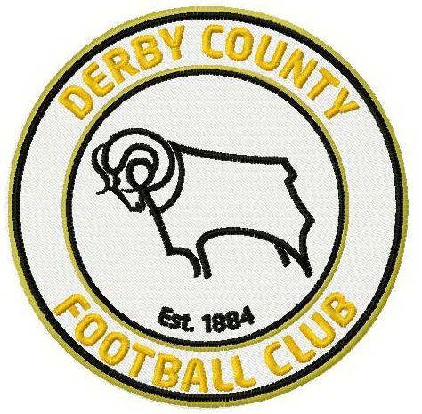 Derby country FC logo  machine embroidery design