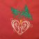Embroidered Christmas Heart design 