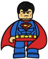 Lego Superman embroidery design