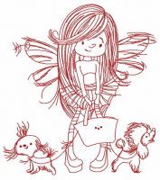 Shopping fairy 2 embroidery design