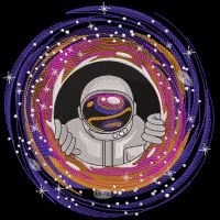 Astronaut embroidery design