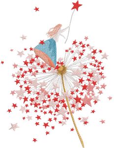 Fairy Star Dandelion embroidery design