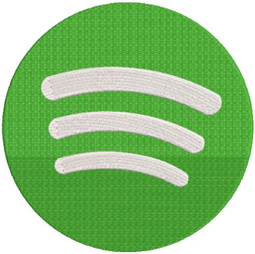 Spotify classic logo embroidery design
